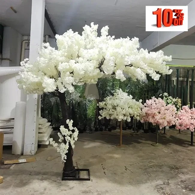 SN-M036 Hot Sale Outdoor and Indoor Wedding Event Decoration Arch White Artificial Cherry Blossom Tree