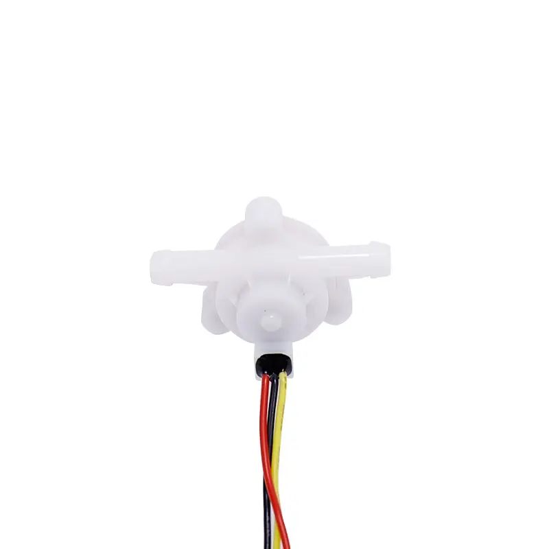 White Mini POM Material Liquid Water Flow Hall Effect Magnetic Switch Water Flow Sensor
