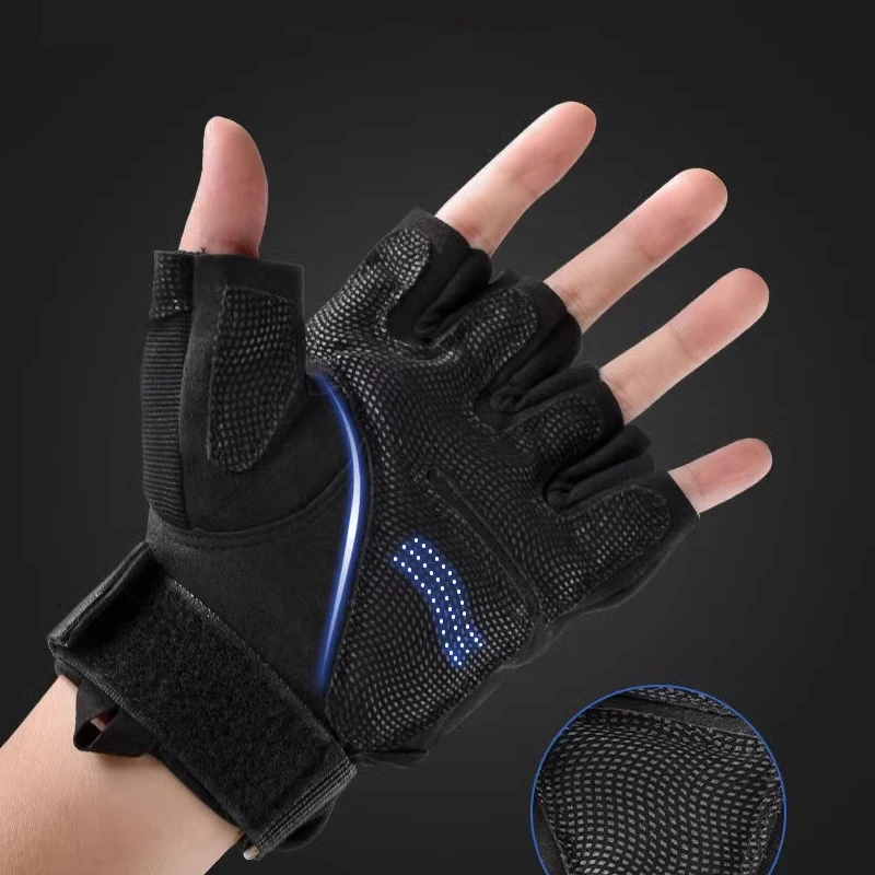 unisex customized half silicone yoga gloves anti skid fitness gear for gym workouts half finger workout gloves customizable logo