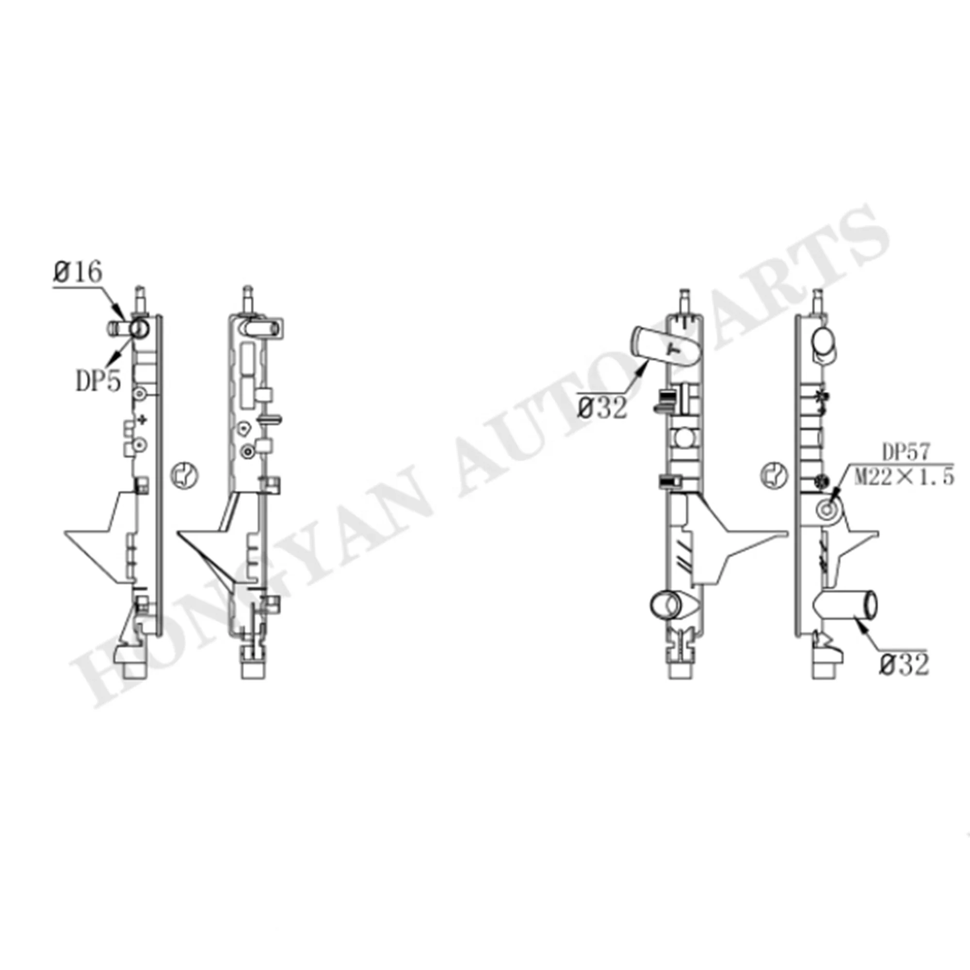 Substantial supply plastic tanks for car parts radiator