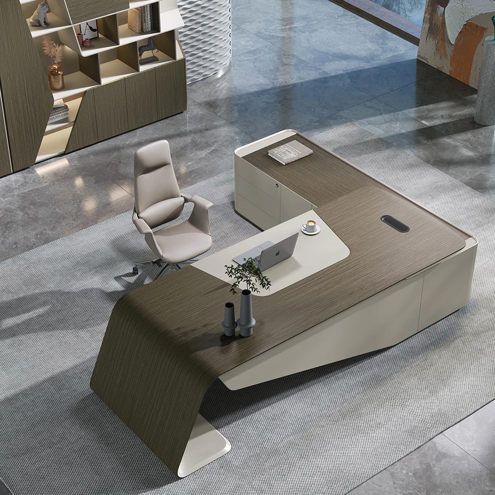 Fashion Design Executive Office Desk Boss Ceo Manager Desk MDF Computer Office Table For Office Furniture Custom