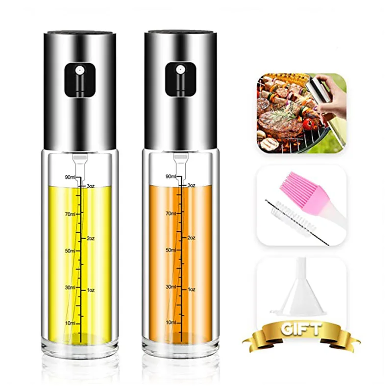 Бутылка для масла, 2 шт., distributeur doil и de vinaigre, перезаряжаемое стеклянное масло с echelle
