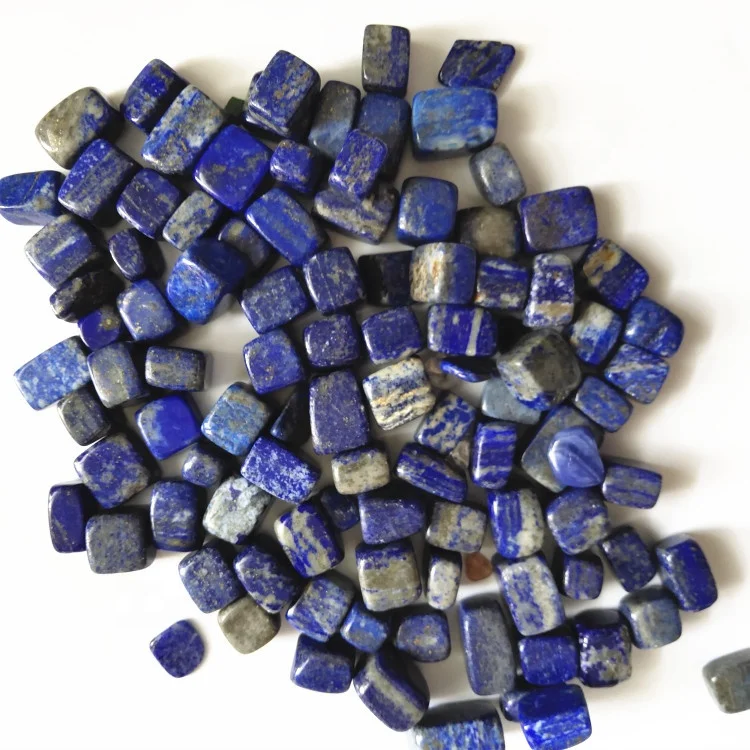 wholesale natural crystal cube healing stone polished lapis lazuli tumbled stone