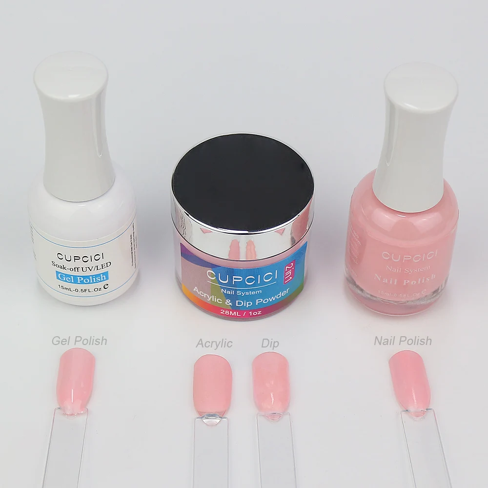 BIN Fast Dry Acrylic Powder For Dipping 1oz/2oz Dip Powder Set System 3 In 1 Matching Color Private Label