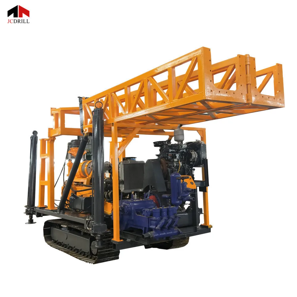 600 Meters Steel Crawler Mounted Rotary Portable Water Well Drilling Rig Machine for Efficient Borehole Drilling Solutions