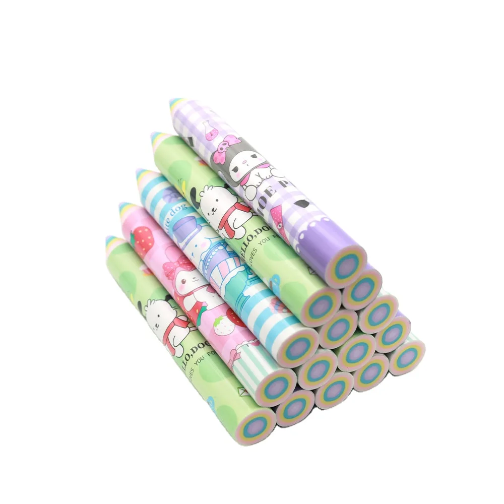 2024 New Stock Kawaii Rabbit Kitten Pencil Eraser Rubber and TPR Toy-Shaped School Supplies for Children Factory Promotion