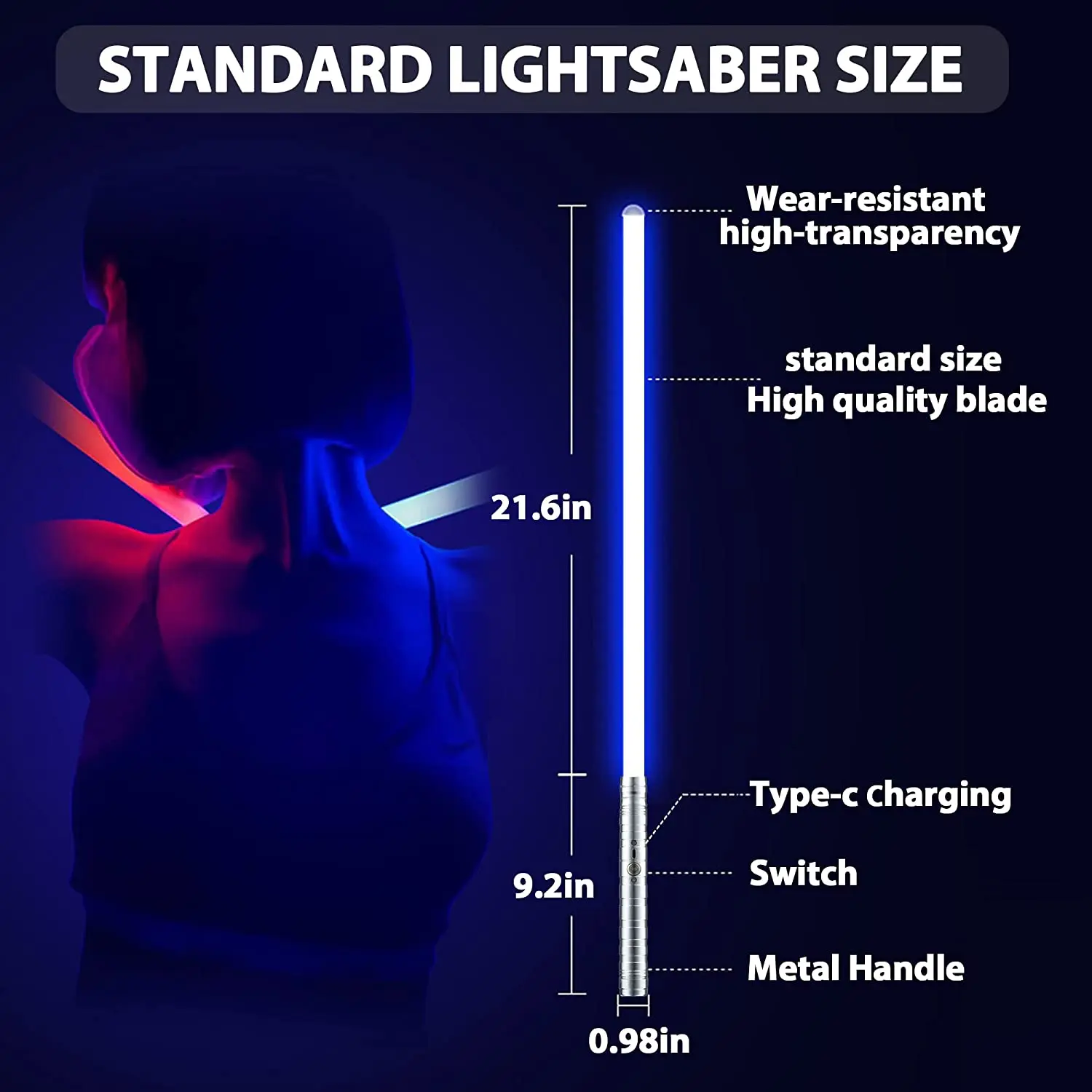 Hot sale 80cm rgb 7 colors metal laser sword  RGB Lightsaber Dueling Lightsaber 7 Color Changing Lightsaber for Adults and Kids