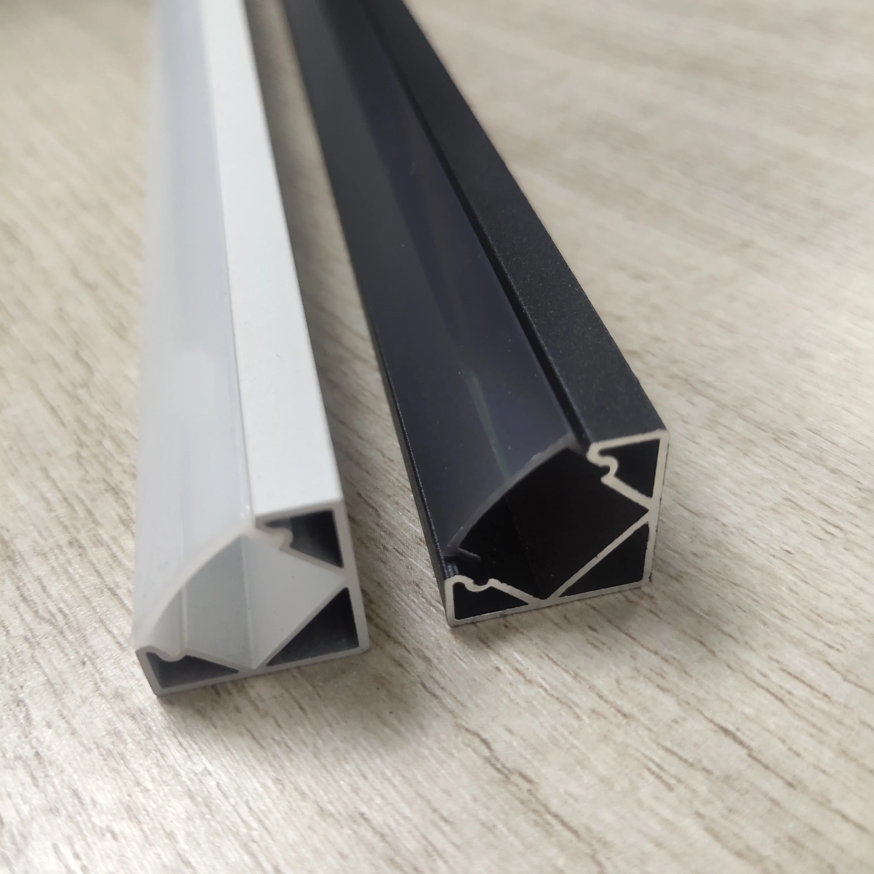 Mounted 90 degree corner led aluminum profile with PC diffuser