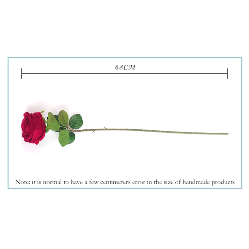 YIWAN wholesale single High branch rose Artificial Flowers silk flowers artificial Home decoration for wedding hotel