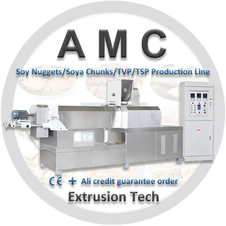 Americhi soy protein manufacturing machine + soya nugget machinery + soy extruder
