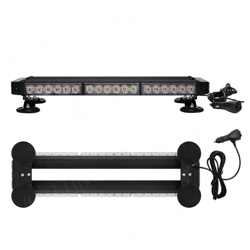 Car Roof Surrounding Traffic Emergency Flashing 42Led Lamp Amber+White Magnetic Warning Strobe Light For Truck Taxi Universal