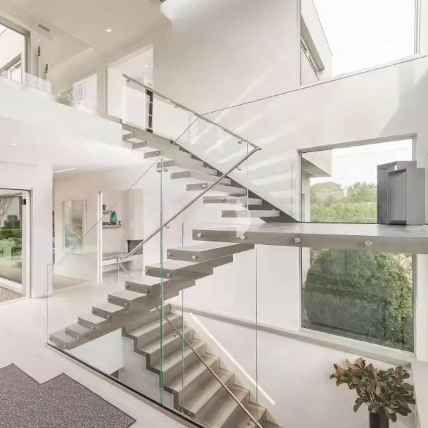 VIKO Modern Led Wooden Stairs Mono Stringer Staircase Stair Step