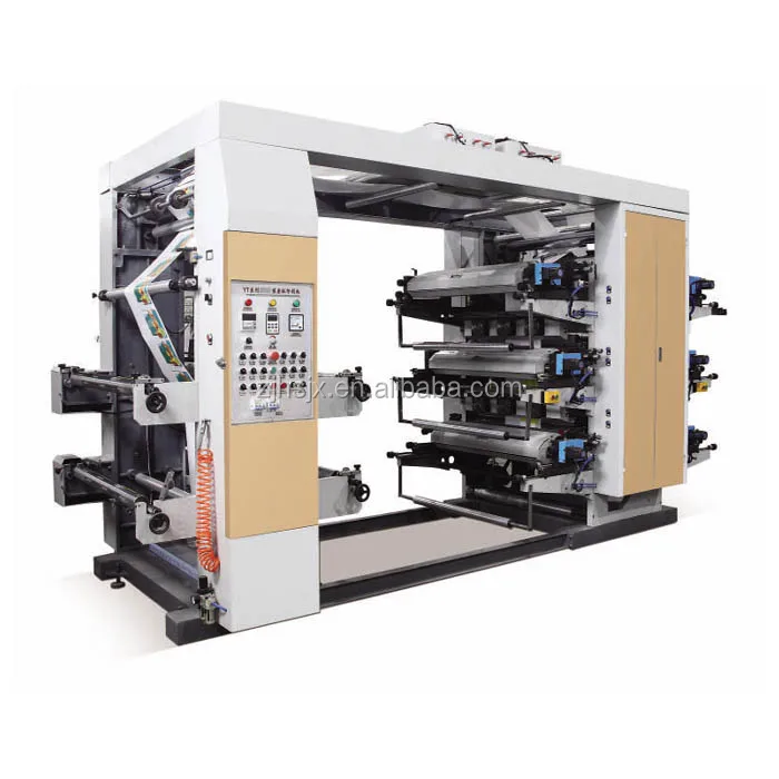 YT-6600 Middle speed 6 color flexo roll to roll large format flexo printing machine