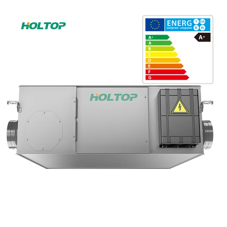WIFI control 150-6000 rated airflow Fresh air ceiling erv for factory air purification 40%  in New EPS Inner Structure