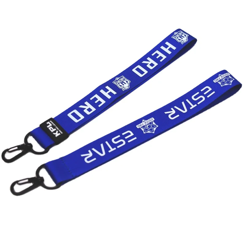 Fashionable games custom print giveaway wrist lanyard strap for key