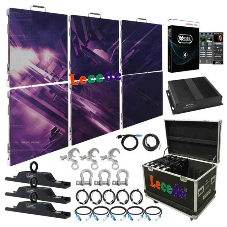 
Shenzhen Pitch 4mm 3X2 LED Video Wall System + Storage Case + Software W/ Processor 