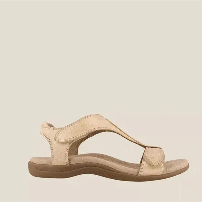 Summer Arch Support Flat Sandals Peep Toe Sandals Women Summer Comfortable Beach Shoes