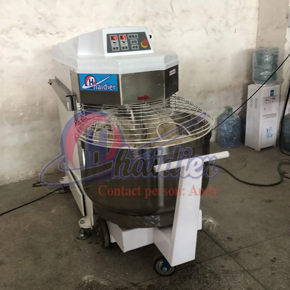 Спиральный миксер для теста Миксер муки со съемной чашей из нержавеющей стали и подъемником