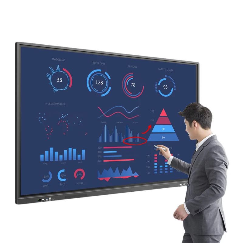 OEM 55 65 75 86 100 inch Clever Touch Flat Panel Smart Interactive Board Whiteboard Flat Panel