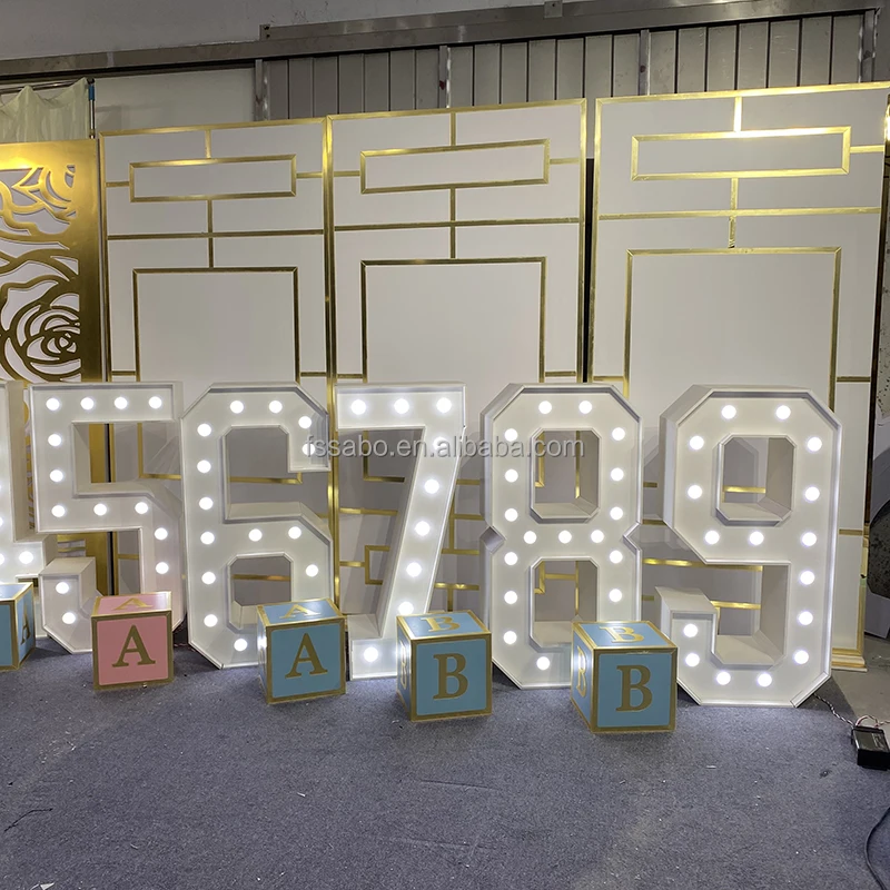led electronic signs birthday party giant 4ft 5ft marquee love letters light up number for wedding decoration event props