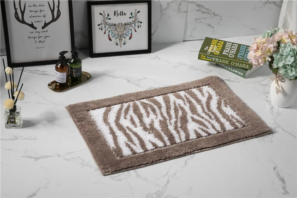 High quality  microfiber soft absorbent bathroom rug anti slip bath mat washable foot mat