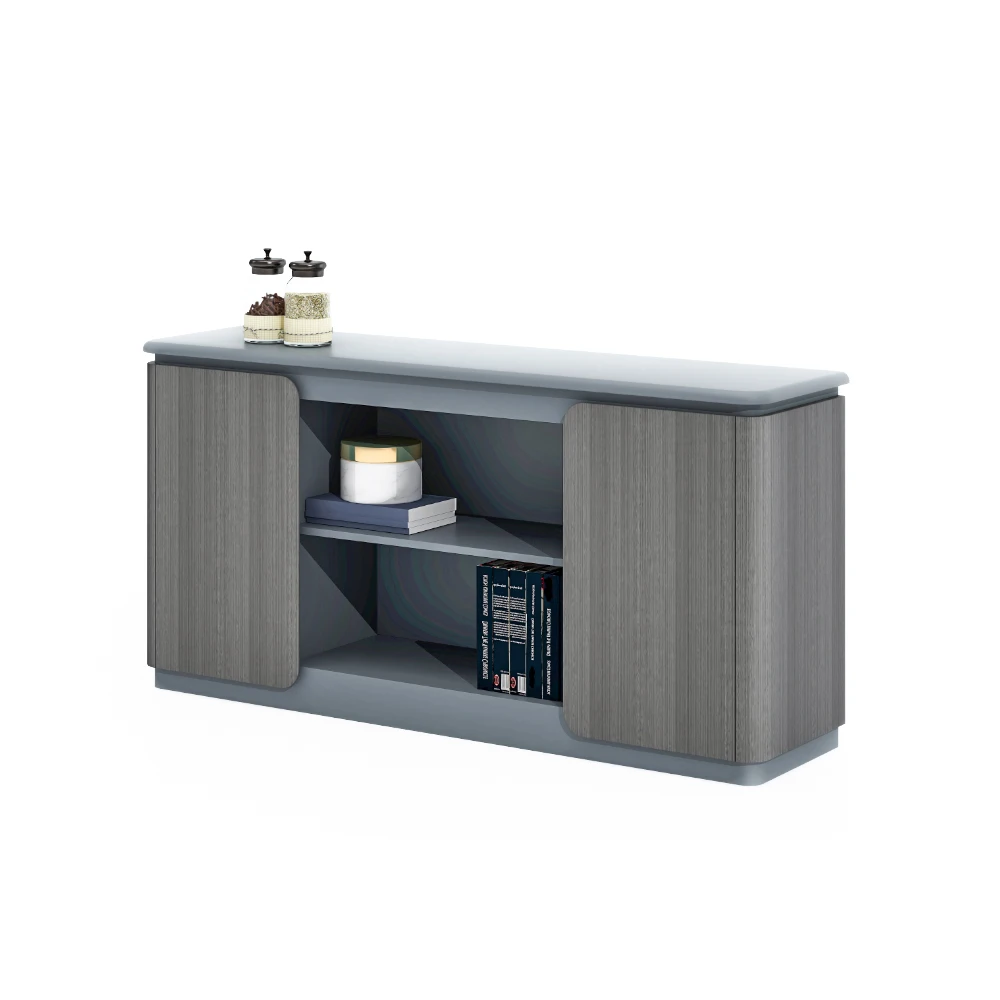 Modern Hot Selling Popular Custom Black Office Furniture Wooden Cabinet With Storage File Low Cabinet With Lock factory