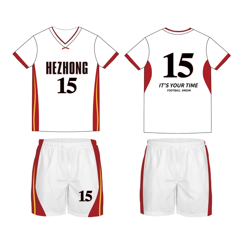Cheap Custom Sports Suits Football Jersey Kit Designs Soccer Uniform Full Printing Logo Team Club Wear