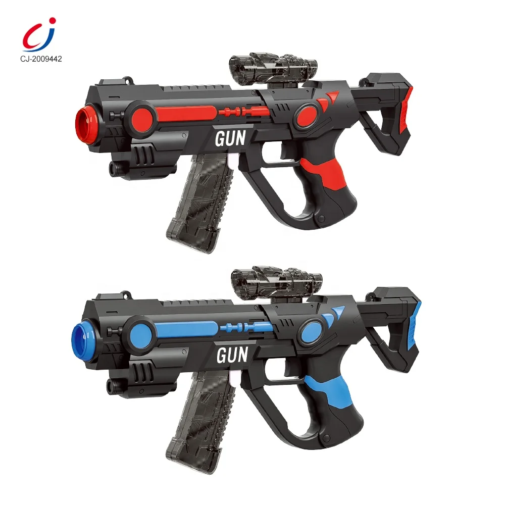 Chengji outdoor summer game kids super light up projection toy gun 2 in 1 handheld automatic jouet pour enfants 2024 bubble gun