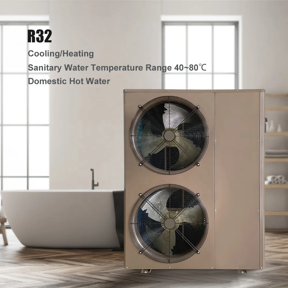 Puremind R32 6-20KW Inverter Heatpump Pompa Ciepla Monobloc Air Source Heat Pump Air Conditioner Pool Water Heater for Shower