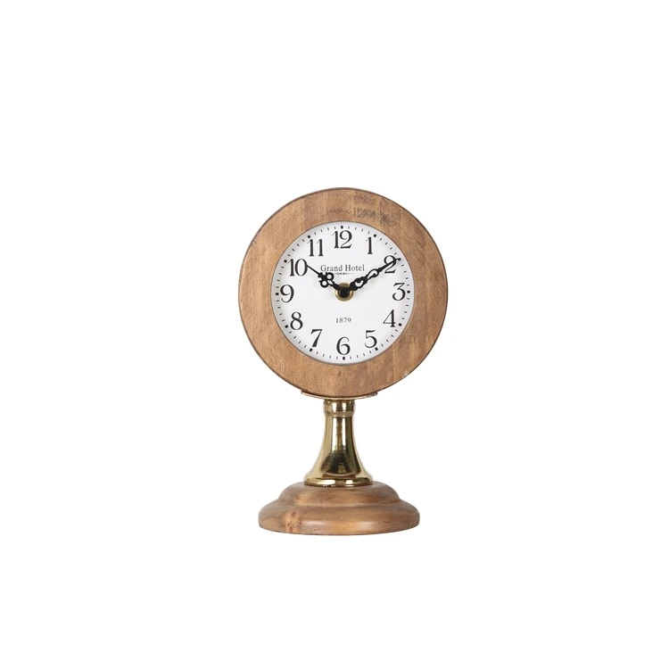 Factory Price Original Home Decor desktop stand Clocks Quartz Clock round Table Clock