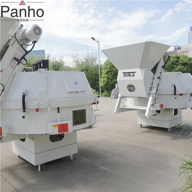 0.5m3 750L Teka pan type volumetric concrete mixer for precast concrete plank and panel
