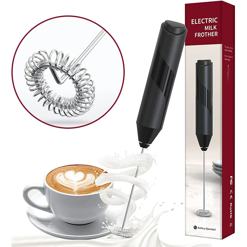 Handheld Milk Frother Electric Hand Foamer mixer Coffee Mini Battery Operated Milk Whisk Frother