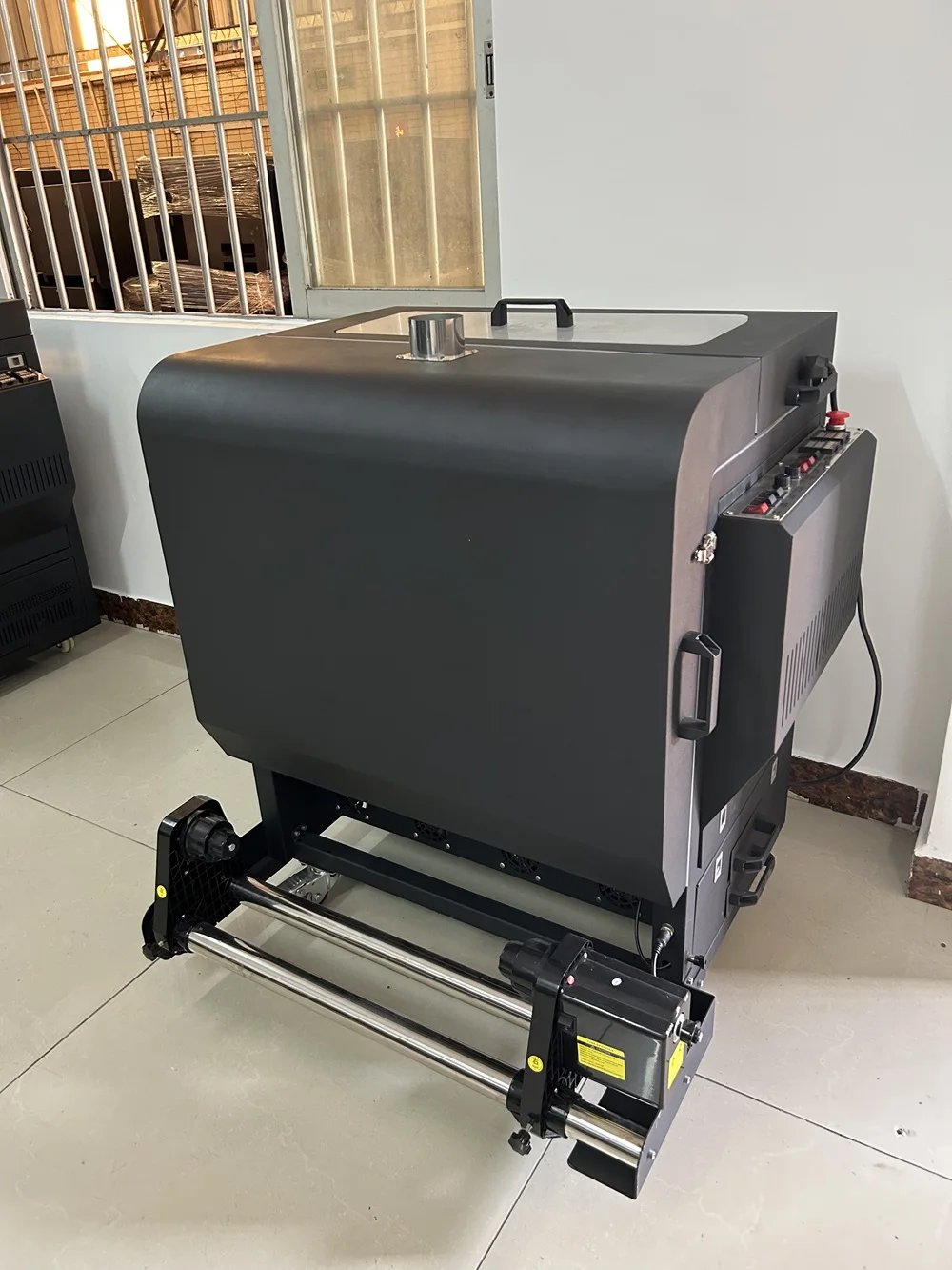 Good Price 60cm double-head white ink offset heat stamp dtf printer personalized custom t-shirt sweatshirt shaker powder machine