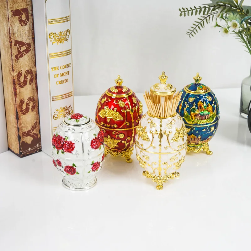 European Retro Automatic Pop-up Toothpick Holder Container Restaurant Banquet Household Storage