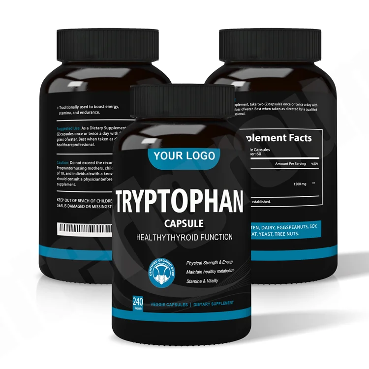 OEM supplement price 73-22-3 l-tryptophan amino acid sleep food grade tryptophan capsules