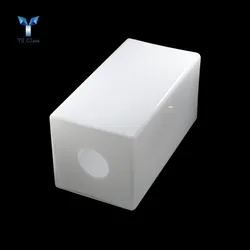 Стеклянная люстра из дутого опала с крышкой, квадратная стеклянная настенная лампа