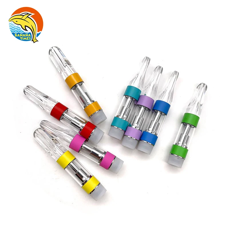 
Shopping online Flat round tip ceramic glass cartridges 1ml ceramic coil custom vaporizer empty oil cartridge 