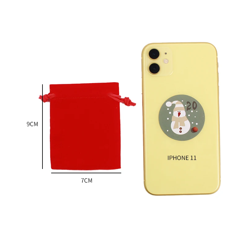 Stock Red Assorted 9 Colors 7*9CM Watch Jewelry Wrapped Velvet Drawstring Pouch Bags