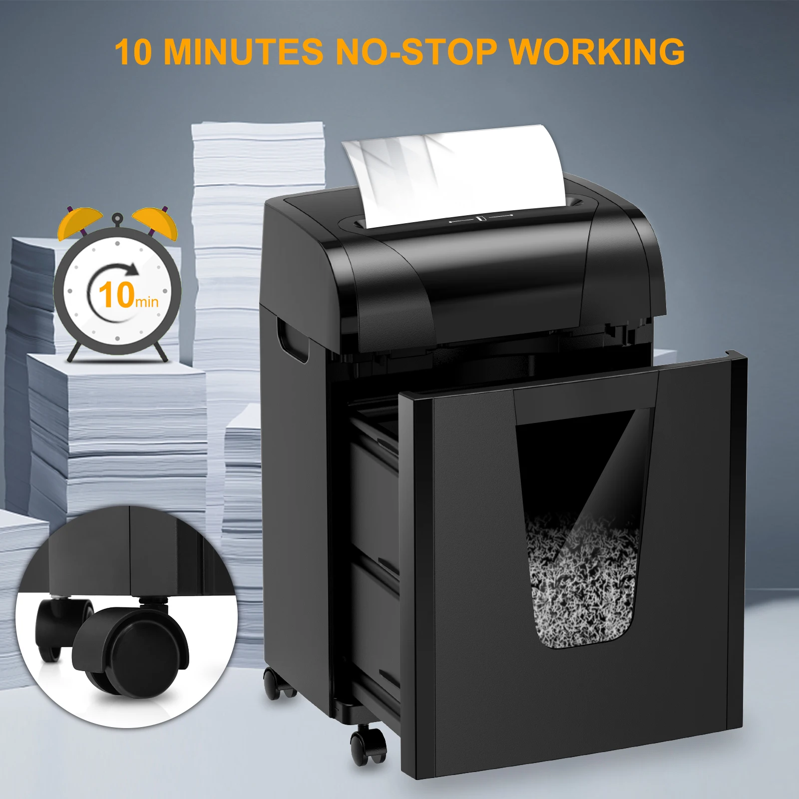 Commercial Micro Cut Paper Shredders for Home Office Heavy Duty Paper Destroy Shredder Machine