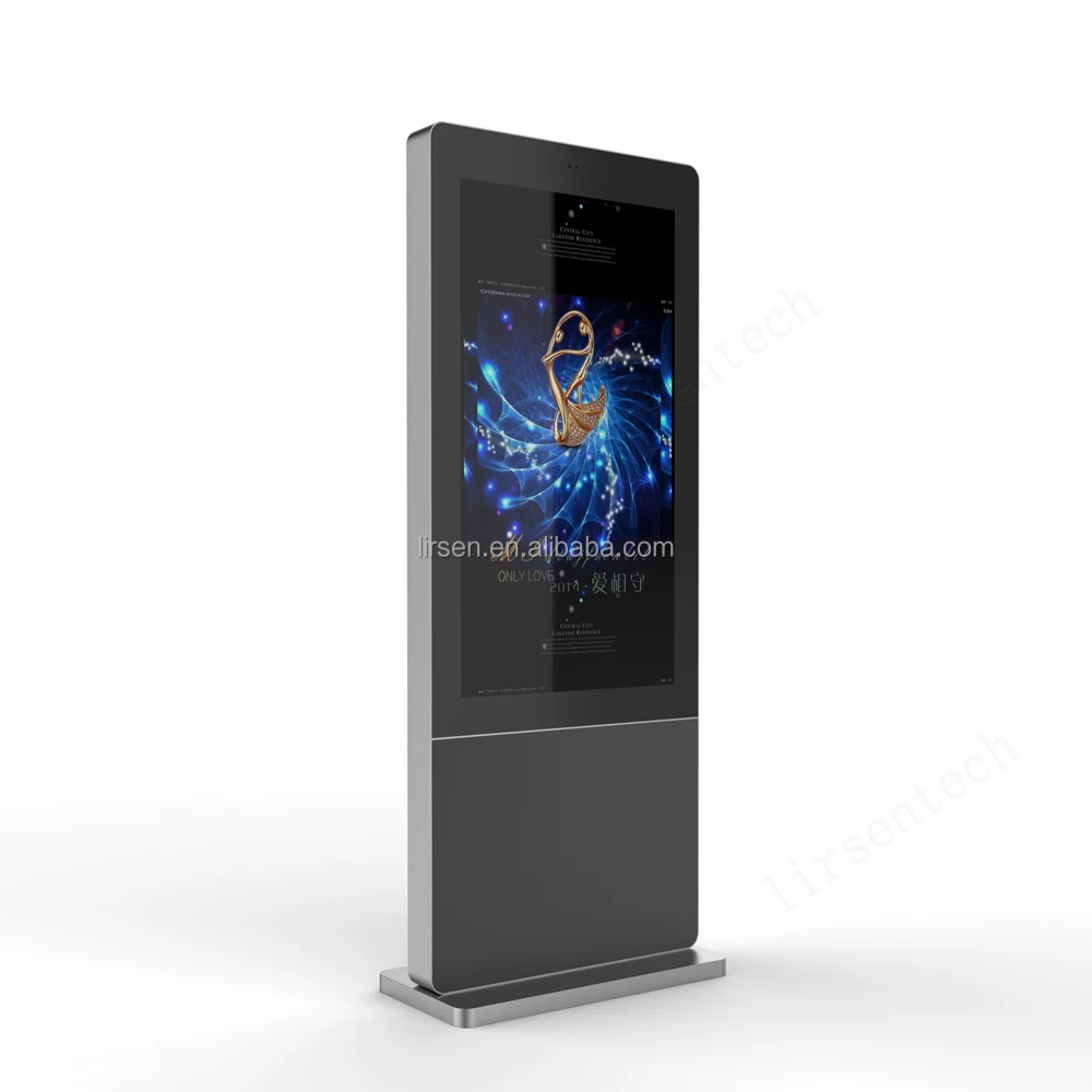 55 дюймов 4K LCD TFT 2000cd/m2 наружная цифровая вывеска Wi-Fi тотемная реклама интерактивный сенсорный экран киоск-дисплеи