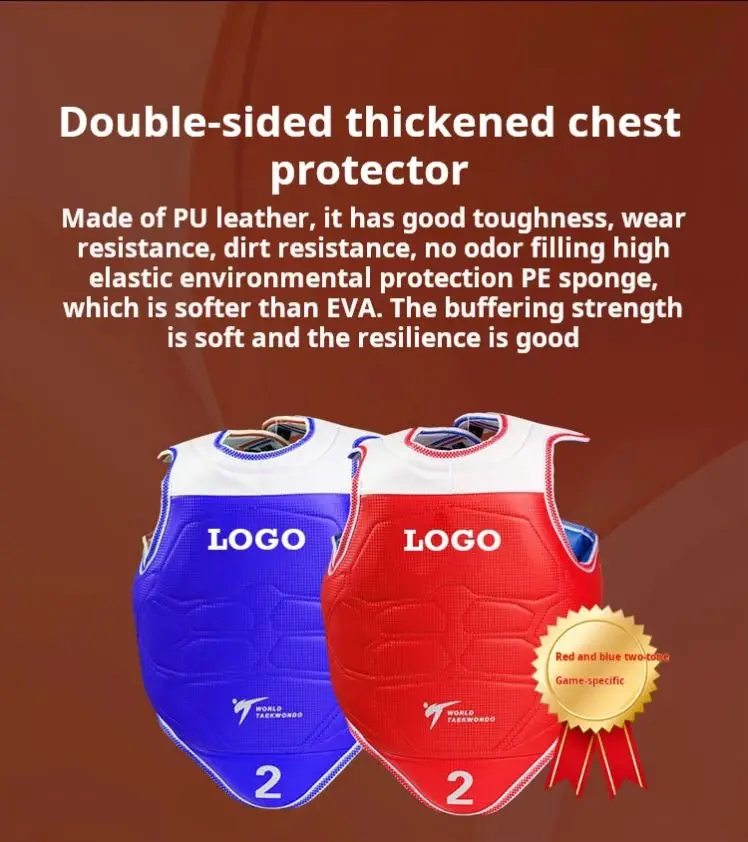 Taekwondo Protectors Headgear Arm Guard Leg & Instep Guard Chest Guard for Taekwondo Training  protective gear 6 piece set