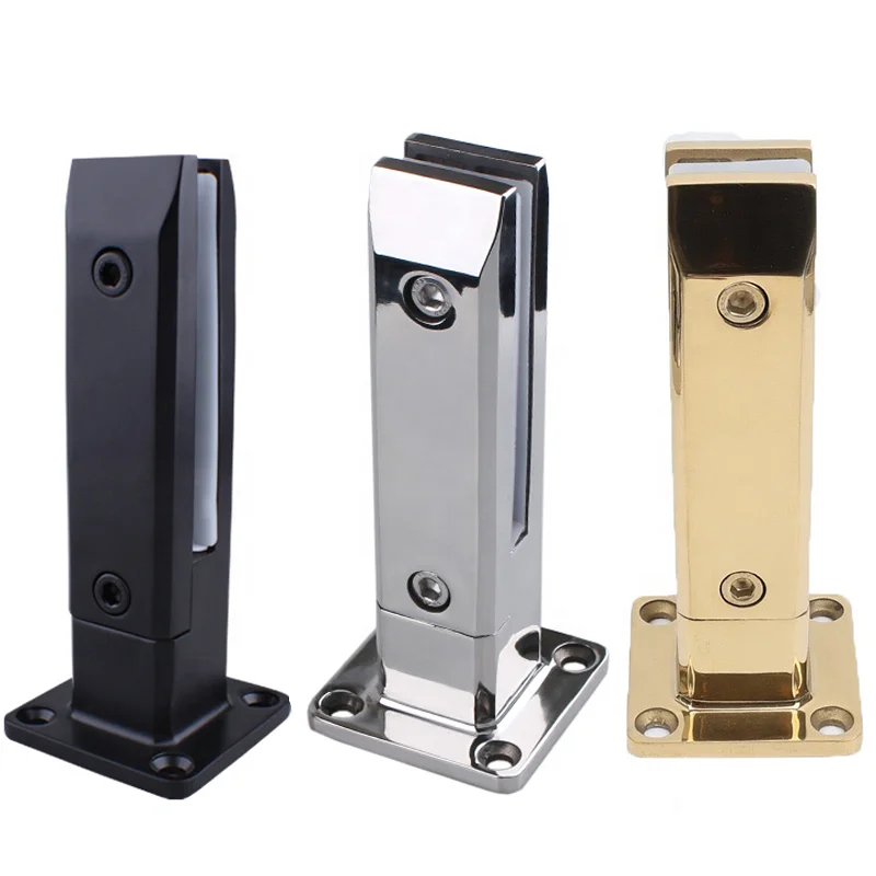 Modern Gold Glass Stair Railing Balustrade Stainless Steel Spigot Clamp Contemporary Deck Balcony Poor Swimming Pool Fence