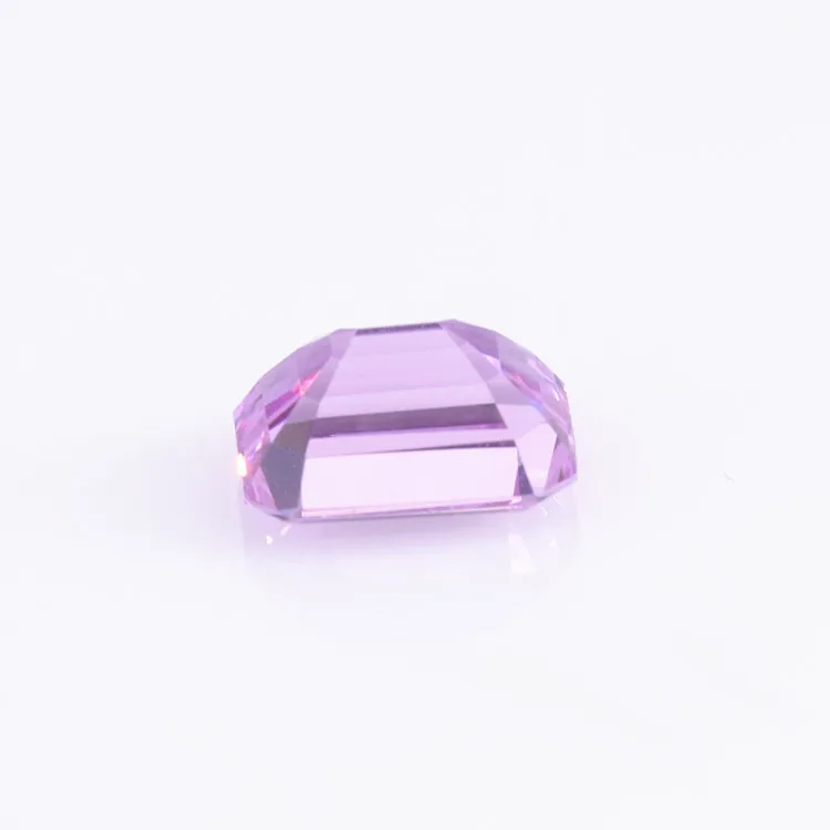 ROOMY 5A High Quality Step Emerald Cut Czochralski Lab Grown Pink Ruby Lab Created Loose Ruby Gemstones Lab Grown Ruby for Ring