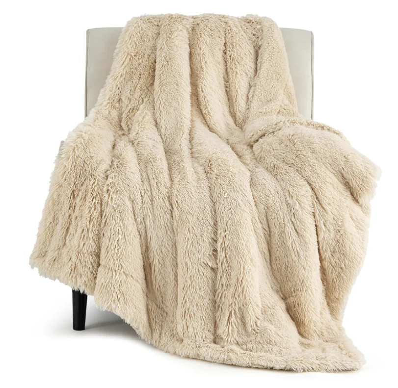 Shine Blue Color Mohair Blanket soft doll custom stuffed animal plush fabric plush blanket for travel