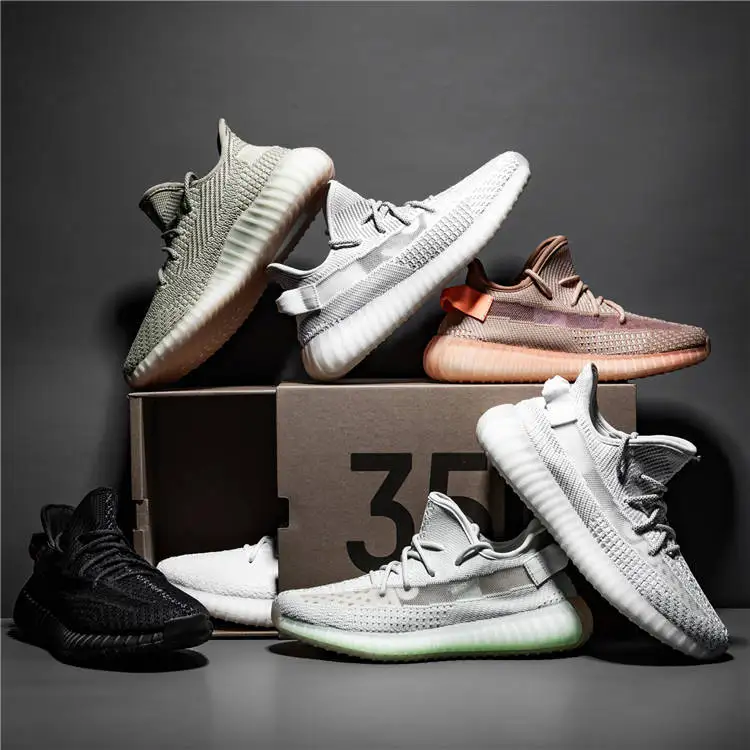 
 Оптовая продажа, фирменный логотип, светоотражающая Зебра Yeezy 350 V2, повседневные кроссовки, спортивная обувь для женщин  