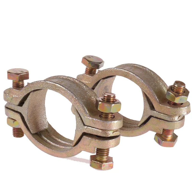 High temperature resistant hose clamps marble bundle pipe clamps heavy duty strong cast iron High pressure clamps