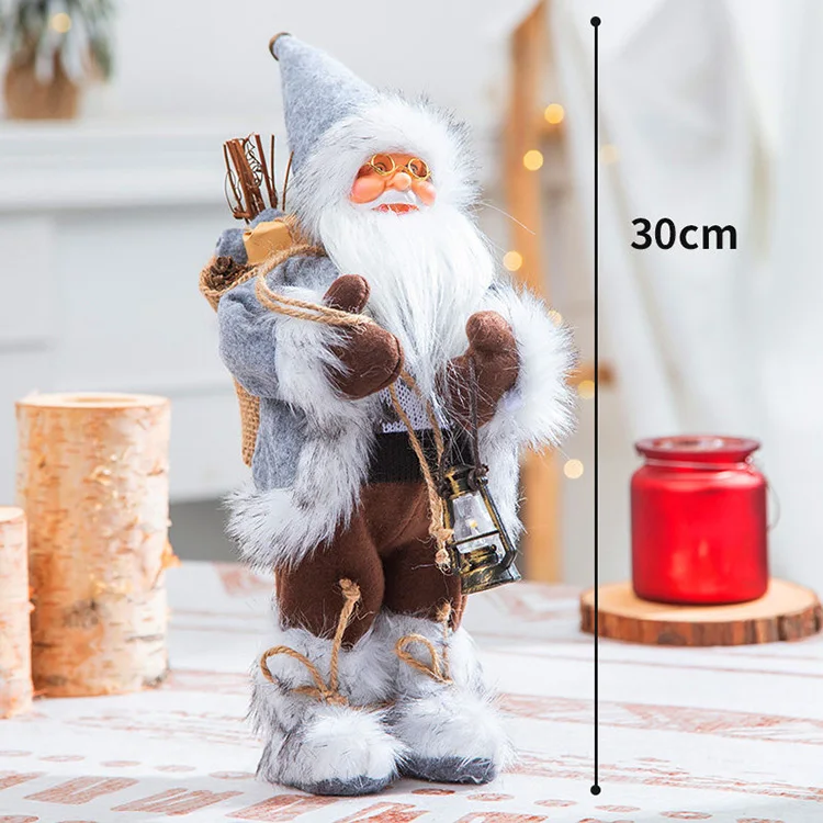 New Arrival Christmas Decorations 30Cm Standing Santa Claus Doll For Party Home