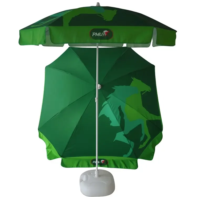 Portable Garden and Beach Advertising Sun Umbrella with Custom Logo Black Coating Panel Marketing Tool