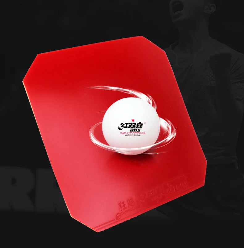
Double Happiness Table Tennis Racket Rubber Hurricane 3 Ping Pong Ball Rubber Pip Kuang 3 Anti-plastic Sleeve 