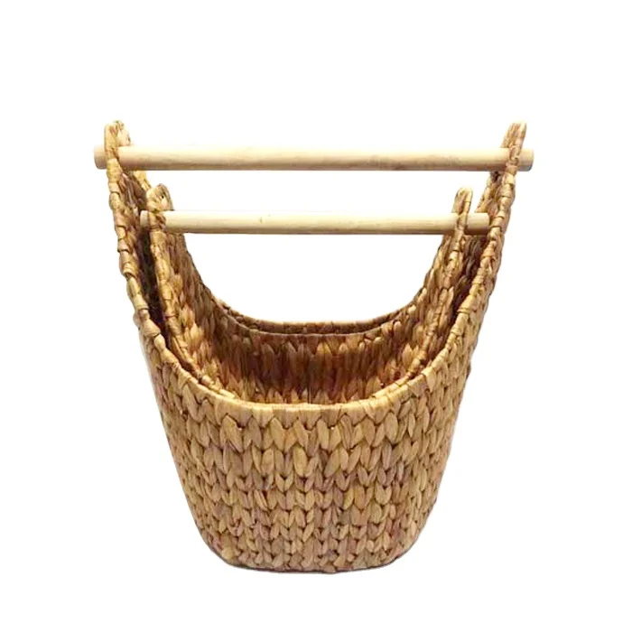 XH Empty Gift Basket Basket Handmade Weave seagrass Water Hyacinth Storage Basket
